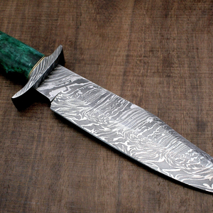 Couteau de chasse à lame fixe pour l'extérieur, en acier inoxydable durable, outil de survie et de camping, équipement de chasse professionnel, personnalisable OEM ODM - Product Image 2