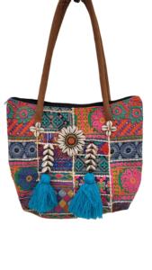 กระเป๋าปักมือสไตล์วินเทจ กระเป๋าสะพายไหล่แบบบันจารา กระเป๋าโบโฮ กระเป๋าแบบแพทช์เวิร์ค กระเป๋าแบบดั้งเดิม กระเป๋าทำมือ - Product Image 3