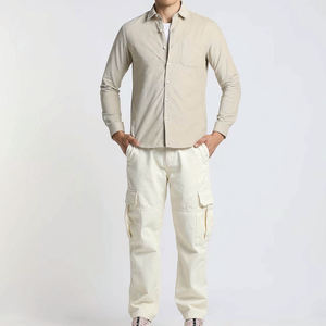 Pantalon cargo multi-poches de haute qualité pour hommes, logo personnalisé, couleur unie, pantalon cargo de sport pour hommes - Product Image 6