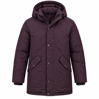 Parka Homme Hiver Couleur Unie Chaude Tendance Coton Décontractée Blouson d'extérieur Doudoune 2026