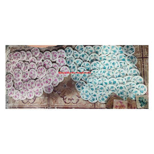 Espejo con incrustaciones de mármol pulido de lujo de nueva colección, diseño de estilo sólido con forma de nácar para decoración navideña - Product Image 5