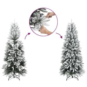 150 LED albero di natale artificiale con 47.2 di neve floccata \ "categoria di prodotti alberi di Natale - Product Image 4