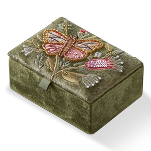 Luxurious Beaded 100% Cotton Fabric European Style Jewelry <b>Storage</b> <b>Boxes</b> - Product Image 5