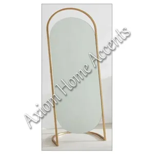 Rustic Large Wood and Iron <b>Mirror</b> with Distressed surface for Modern Farmhouse Style Bedroom or Living Room Decor - Product Image 6
