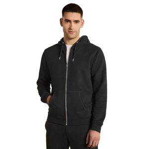 Sweat à capuche zippé pour homme, 500 GSM, coton, polyester, polaire, épais, chaud, veste d'hiver, streetwear décontracté, fabricant OEM, fournisseur de marques privées - Product Image 1