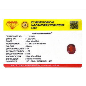 Exquisite 6.45 Ct Natural Hessonite Gomed Oval Cut Loose Gemstone for Fine Jewelry - Product Image 4