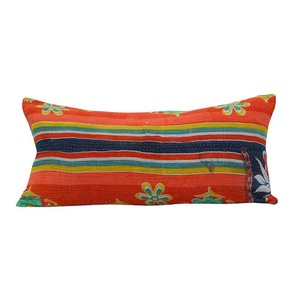 Funda De Almohada Vintage personalizada Kantha con estampado de algodón de la mejor calidad, bordada para el hogar, Hotel, bodas, fiestas, Hospital - Product Image 2