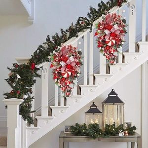 Ghirlande Decorative Ispirate alle Caramelle Natalizie per Porta d'Ingresso e Parete, Decorazioni per la Casa - Product Image 6