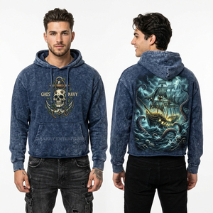 เสื้อฮู้ดวินเทจสีดำลายกราฟิกดวงตา Undead Apocalypse สไตล์ Urban Legend สตรีทแวร์ พิมพ์ลายกราฟฟิตีแบบกำหนดเอง - Product Image 2