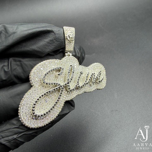 Pendentif Moissanite Unisexe de Luxe Personnalisé avec Breloque Lettre en Argent Plaqué Or - Collier Bijou de Fête Cadeau - Product Image 2