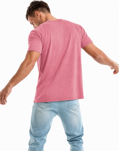 Camiseta de Manga Corta Casual para Hombre, Marca AMY, 100% Algodón, Corte Regular, Lisa, con Logotipo Personalizado al por Mayor - Product Image 1
