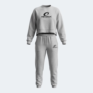 Ensemble de survêtement pour femme en coton 100% respirant, anti-bactérien, à séchage rapide, imprimé, couleurs unies, décontracté, hiver, grande taille, vente chaude - Product Image 5