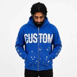 Custom Men's Heavy Weight 100% Cotton Fleece Oversized Streetwear <b>Winter</b> <b>Hoodie</b> with Embroidery OEM Service for US Buyers - Product Image 6