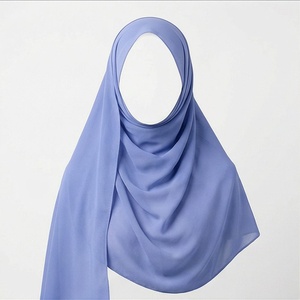 Hiyab de Chifón de Color Sólido para Mujer, Transpirable, para Uso Diario, Pañuelo Islámico - Product Image 1