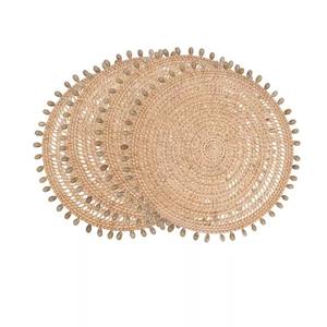 Set de table rond en rotin naturel, tissé à la main, décoration de table pour restaurant, hôtel, vente en gros, écologique - Product Image 2