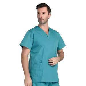Hospital Uniforms Nurse Dental Salon Work Shirt <b>Sets</b> Silk Screen Printing LOGO Medical Zipper <b>Scrubs</b> <b>Sets</b> for Women - Product Image 1