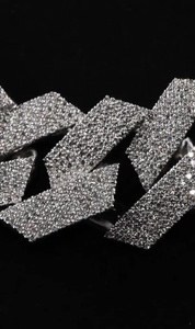 Cadena de Lujo con Eslabones Cubanos, Plata 925 con Baño de Rodio, Moissanita de Corte Redondo, Unisex, para Hip Hop, Fiestas y Uso Diario - Product Image 4