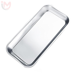 Bandeja Médica Manual de Acero Inoxidable, Porta Instrumentos Rectangular, Herramientas Quirúrgicas para Uso en Clínicas Dentales y Hospitales - Product Image 1