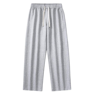 Men's Casual Wide Leg Pants Drawstring <b>Elastic</b> <b>Waist</b> Soft Loose Fit Long <b>Trousers</b> - Product Image 5