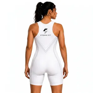 <b>Women's</b> Wrestling <b>Singlet</b> Fitted Heat-Transfer Print Moisture Wicking Breathable Stretch Quick Dry Lightweight 220g - Product Image 3