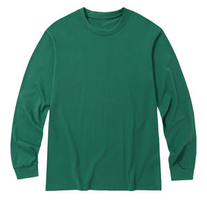 เสื้อเชิ้ตแขนยาววินเทจผ้าฝ้ายแท้ 100% สำหรับผู้ชาย แบบปรับแต่งได้ เสื้อยืดสองชั้นเนื้อหนา ทรงโอเวอร์ไซส์ - Product Image 1