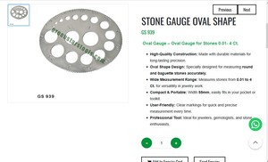 Stone <b>Gauge</b> Oval Shape Precision Gem <b>Measuring</b> <b>Tool</b> 0.01 To 4 Ct Jewelry Making <b>Tool</b> |Item No GS-939 - Product Image 3