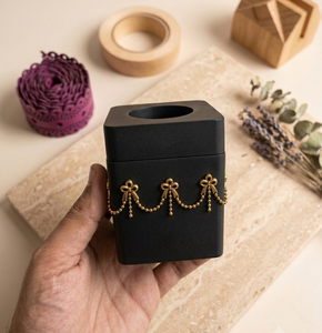 Modern Wooden Bakhoor Burner with Cutout Leather Wrap For Ramadan <b>Eid</b> <b>Gift</b> Arabic Oud Incense Burner <b>Box</b> for Tabletop Home Decor - Product Image 5