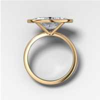 Bague de fiançailles classique pour femme en or 14 carats avec diamant de laboratoire marquise de 3 carats certifié IGI, serti clos, pierres latérales en diamant CVD HPHT