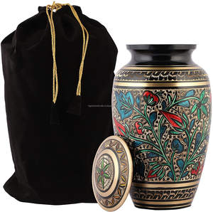 Urnas de cremación de latón hechas a mano para cenizas, suministros funerarios de artesanía superior - Product Image 3