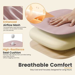 Ergonomic Mid <b>Back</b> <b>Office</b> <b>Chair</b> with Lumbar <b>Support</b> Breathable Mesh Backrest Adjustable Height PU Sponge Seat BIFMA Certified - Product Image 5