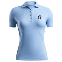 Polo de golf bleu clair à manches courtes pour homme, fermeture éclair, vêtement de sport classique écologique, haut confortable pour l'extérieur