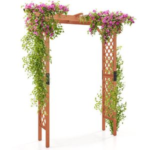 Arco de Madera para Jardín de 7 Pies de Altura, Elegante Pérgola y Pabellón para Plantas, Decoración de Exteriores - Product Image 4