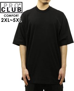 เสื้อยืดคอตตอนสีดำทรงโอเวอร์ไซส์สำหรับผู้ชาย แบรนด์โปรคลับ แขนสั้น สีพื้น สไตล์ลำลอง คอกลม ไซส์ 2XL-5XL ใส่สบาย - Product Image 1