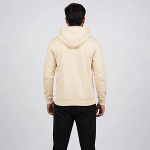 Sudadera con Capucha para Hombre, Color Sólido, Forro Polar, Bolsillo Frontal, Corte Regular, Estilo Casual, 100% Algodón, Ropa de Invierno, 360g - Product Image 2