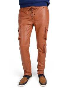 Pantalon en cuir décontracté pour homme avec logo personnalisé - Écologique, respirant, léger, prix bas, best-seller, stock direct usine - Product Image 1