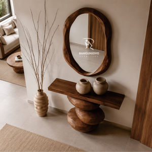 Luxury Wooden <b>Console</b> <b>Table</b> & Modern Mirror Wall Decor - Product Image 4