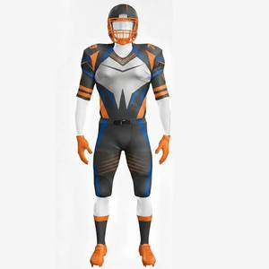 Maillot de football américain personnalisé pour homme, col en V, manches courtes, impression numérique, évacuation de l'humidité, extensible dans quatre sens, maille ajustée en polyester - Product Image 2