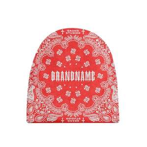Gorro de Invierno Unisex con Estampado de Bandana de tu MARCA, Estilo Urbano, 56-58CM, Tejido por Computadora con Impresión Digital - Product Image 5