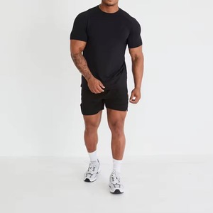 Camiseta de Manga Corta para Hombre, de Secado Rápido, Corte Ajustado, Cuello Redondo, Color Sólido, Tejido de Punto Jersey, Estilo Deportivo, Verde - Product Image 3