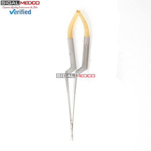 Instruments chirurgicaux cardiaques de qualité supérieure en acier inoxydable, micro-ciseaux Yasargil à baïonnette, 195 mm, droits et courbés, manuels, CE - Product Image 5