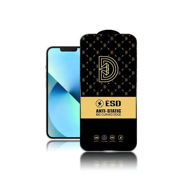 ESD Anti-static 9H 2.5D Full Cover Foldable Mobile Tempered Glass Screen Protector for iPhone 18 17 16 15 14 13 12 Pro Max Plus