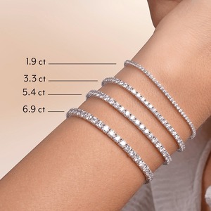Wholesale 5.4CT Round Lab Grown Diamond Tennis Bracelet 9K White <b>Gold</b> <b>Solid</b> <b>Gold</b> Fine Jewelry Custom Manufacturer - Product Image 4