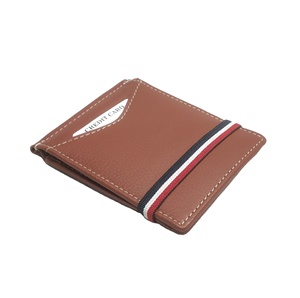 Mini Genuine Leather Money Clip <b>Card</b> <b>Holder</b> <b>Wallet</b> Wholesale Direct Supply Polyester Lining Carteras El Hombre Slim Minimalistic - Product Image 1