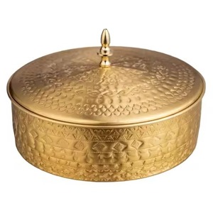 Classic Kitchen Spice Storage Organizer Metal with Decorative Lid Container for <b>Masala</b> Herbs Seasoning Use - Product Image 1