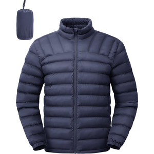 Men's Classic <b>Packable</b> Winter Puffer <b>Jacket</b> New Design Casual Style Weatherproof Breathable Zipper Closure Cotton Filling Woven - Product Image 6