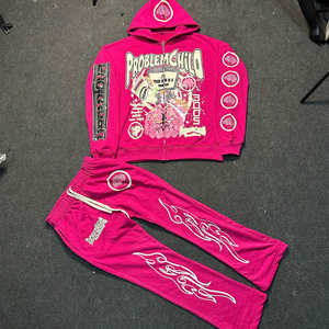 Conjunto de Chándal Personalizado con Sudadera Oversize y Pantalones Acampanados Estilo Urbano - Product Image 6