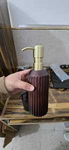 Wood <b>Soap</b> Dispenser for Home Decor Quality Bathroom use Handmade Manufacturer 100% Natural Wooden Bathroom Set - Product Image 4