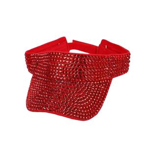 Casquettes d'été unisexes réglables de haute qualité, visières de sport à dessus ouvert avec strass et motifs losanges - Product Image 4