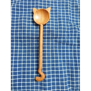Rabbit Wooden <b>Spoon</b> Cute Cartoon Design Handmade Vietnam Factory Wholesale Custom Label Kids Feeding <b>Spoon</b> - Product Image 5