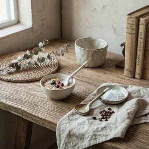 Cuchara de Cerámica Antigua, Cuchara Retro para Ramen, Cuchara de Cerámica de Estilo Nórdico para Hotel, Utensilio Redondo para Restaurante - Product Image 5